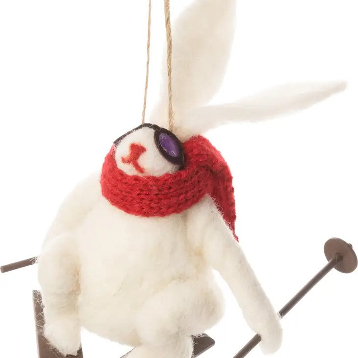 Ski Bunny Ornament