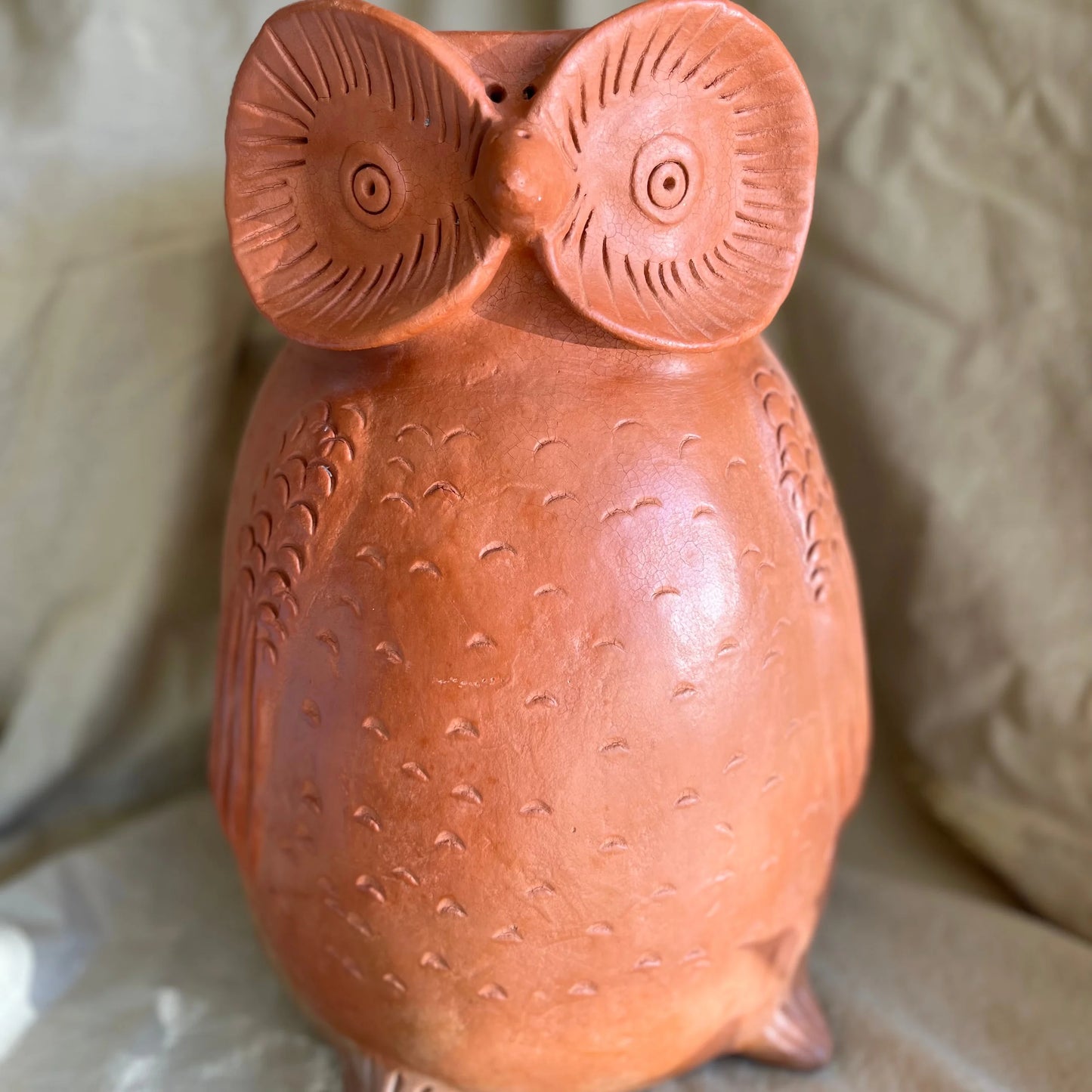 Terracotta OWL Vase